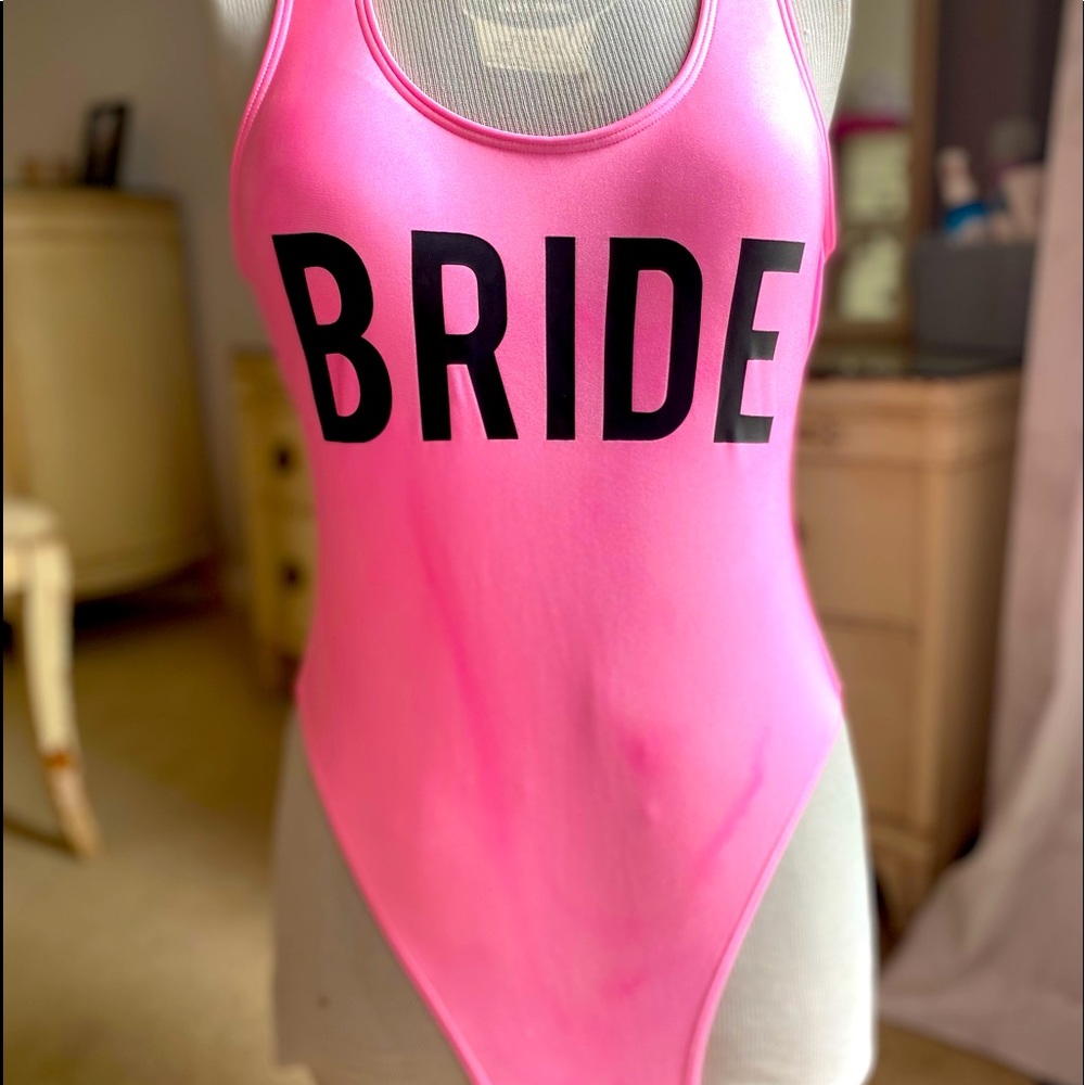 Bride—One Piece Swim Suit— Padded— Medium